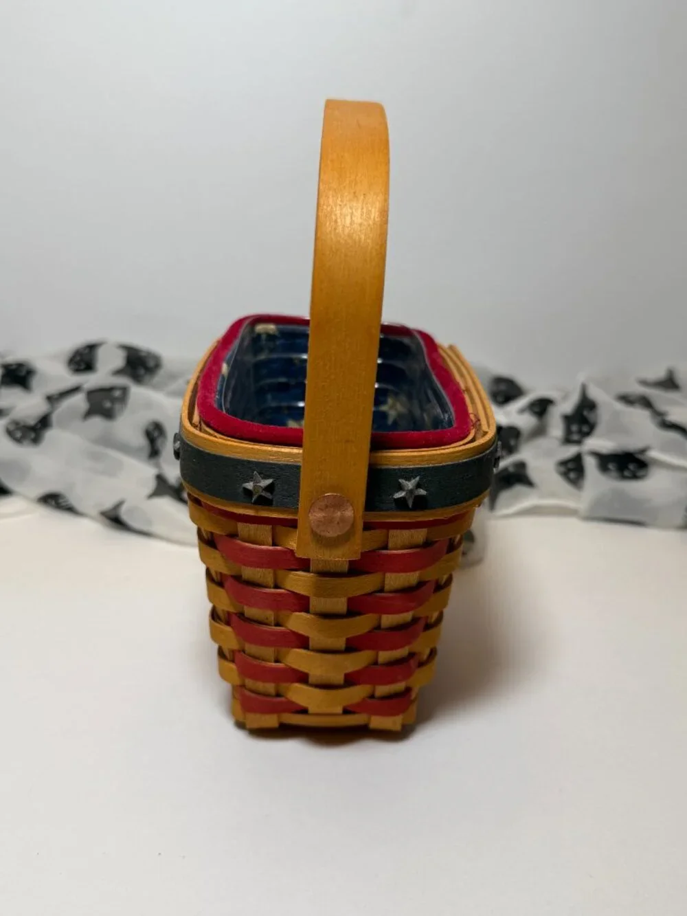 2001 Unused Inaugural Stars and Stripes Longaberger Basket Handwoven